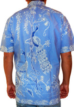 Load image into Gallery viewer, Wayang Peacock and Floral Men's Batik Shirt