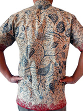 Load image into Gallery viewer, Wayang Pheasant and Broad Leaf Men's Batik Shirt