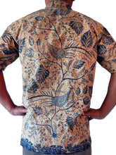 Load image into Gallery viewer, Wayang Pheasant and Broad Leaf Men's Batik Shirt