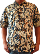 Load image into Gallery viewer, Fern Leaf and Berries Men&#39;s Batik Shirt
